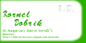 kornel dobrik business card